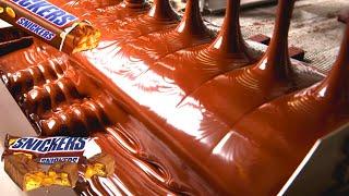 INSIDE THE FACTORY OF SNICKERS CHOCOLATE BAR MAKING MACHINES