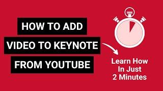 How To Add Video To Keynote From YouTube