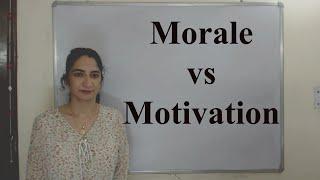 Morale vs Motivation