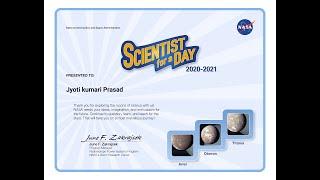 Scientist of the day certificate| Nasa certificate| online Nasa e-certificate