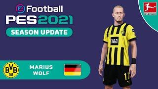 M. WOLF face+stats (Borussia Dortmund) How to create in PES 2021