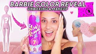 BARBIE COLOR REVEAL ?? UNBOXING & MATCHY MAKEUP | the Lady