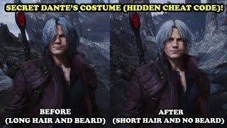 Devil May Cry 5 - Dante's SECRET COSTUME (Short Hair and No Beard) CHEAT CODE! UNLOCK TUTORIAL!