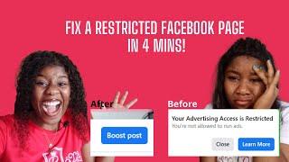 How To Remove Account Restricted From Facebook Account | Fix a restricted facebook page in 4 mins