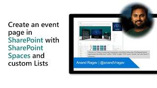 Create an event page in SharePoint with SharePoint Spaces and custom Lists