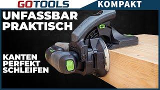 Kanten schleifen in Perfektion! Der Festool Kantenschleifer ES-ETS 125 REQ-Plus mit Ansetzhilfe