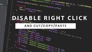 Disable Right Click on Website | Disable Cut Copy Paste | One Minute Code | Only JS