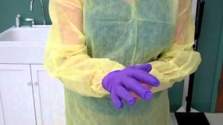 CNA Essential Skills - Donning and Removing PPE (Gown & Gloves) (4:30)