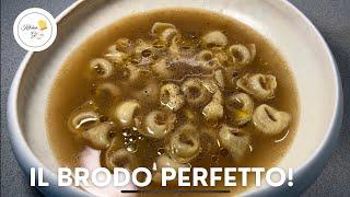 How to Make a Perfect Beef Broth! Italian Tortellini in Broth!