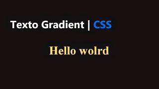 Texto Gradient com | CSS