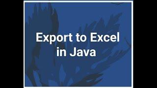 Export To Excel In Java, Spring, Spring Boot Part 1