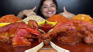 ASMR Eating CHICKEN BIRYANI WHOLE CHICKEN GRAVY PANEER | CHOCOLATE BREAD DONUTS | FAST FOOD ASMR