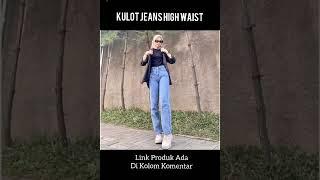 Rekomendasi kulot celana jeans high waist ( diskon ) #shopeehaul #shopee #racunshopee