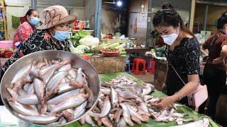 Market show, Buy river fish from the market for cooking / Yummy crispy fish with sweet fish sauce