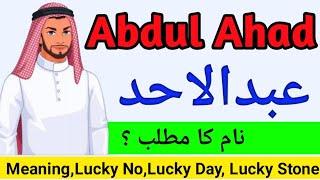 Abdul Ahad Name Meaning in Urdu | Abdul Ahad Naam Ka Matlab Kya Hota Hai | Abdul Ahad Naam Ke Mayne
