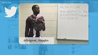 Morehouse professor cares for baby in class so student can take notes