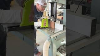 Slicing off a thin piece with the King bandsaw and ​⁠@bowproducts6238 Guide Pro #woodworking