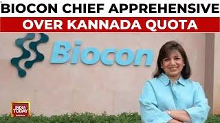 Biocon Chief Kiran Mazumdar Shaw Voices Concerns Over Kannada Quota | India Today