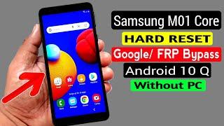 Samsung M01 Core Hard Reset & Google/FRP Bypass |ANDROID 10 Q Without PC