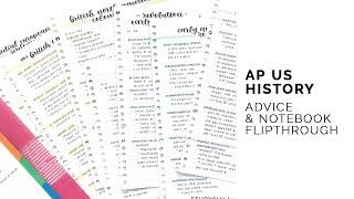 ap us history tips + tricks!  notebook flip-through