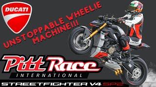 Wheelies Past Everyone: Brand New 2023 Ducati Streetfighter V4 SP2 at Pitt Race