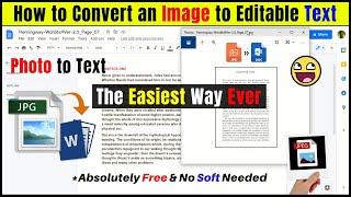 How to Convert Image to Text file in Word Easily | No Image to Text Converter Needed!