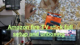 Amazon fire TV stick 3rd gen unboxing and full set up with remote connection best for old TV smart