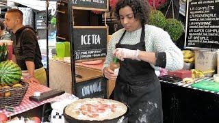 London Street Food. French Sweet Crepe and Salty Galette Tasted in Camden Lock Market