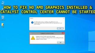 How to Fix No AMD Graphics Driver is Installed on Windows 2020 Easy and Simple Guide