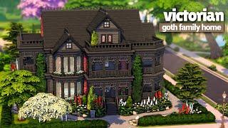 GOTH FAMILY'S VICTORIAN HOME  The Sims 4 Save File Speed Build | No CC