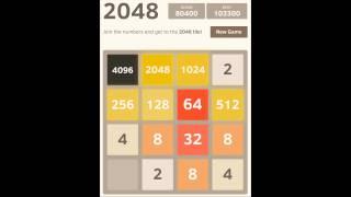 2048 game - 8192 tile - score 132688 - full game