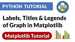 Labels, Titles & Legends of Graph | Matplotlib Python Tutorial | PyPower