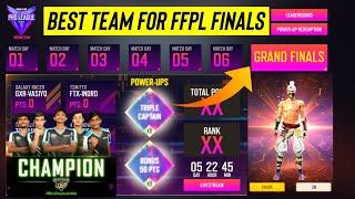 Best Team FFPL Grand Finals Free Fire | Best Team FFPL Finals Dream Team | Free Fire New Event