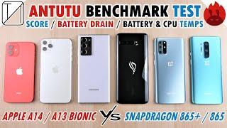 iPhone 12 vs 11 Pro Max / Note 20 Ultra / ROG 3 / OnePlus 8T / 8 Pro - AnTuTu Benchmark Comparison!