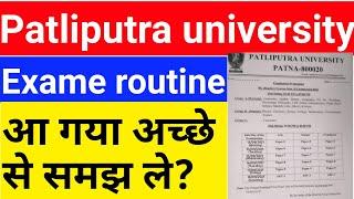 Patliputra University exam routine 2021 | PPU PG Exam Routine 2021 | PG second Semester Exam routine
