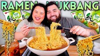 GIANT KOREAN RAMEN NOODLES MUKBANG 먹방 (COOKING AND EATING) EATING SHOW! *THE BEST RAMEN EVER*