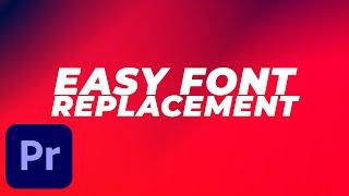 Edit or Replace All Fonts At Once! (Premiere Pro Tutorial)