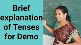 How to give demo/Tenses topic for demo