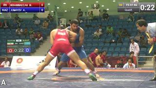 Qual. FS - 97 kg: M. MOHAMMADIAN (IRI) df. A. JUMAYEV (KAZ), 5-2