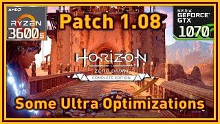 Horizon Zero Dawn PC Patch 1.08 - Performance Optimizations | Ryzen 5 3600 & GTX 1070 benchmarks