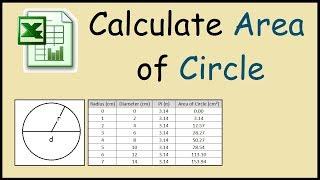 How to calculate the area of a circle using Excel