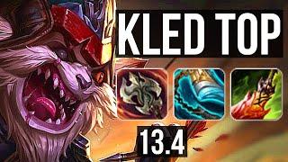 KLED vs KENNEN (TOP) | Rank 1 Kled, 9/1/3, 6 solo kills, Legendary | KR Challenger | 13.4