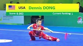 Dennis Dong  9.06 scoreQiangshu (Group C) Boys, 8th World Junior Wushu Championship Indonesia