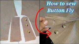 How to Sew Button Fly in any trouser | Button Fly tutorial Hd tailor #7