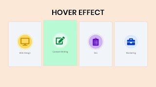 Service card hover effect in Elementor