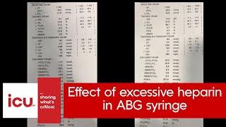 Effect of excessive heparin in ABG syringe