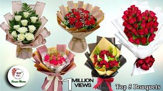 Top 5 Best Flower Bouquet | Flower Bouquet | Flower Wrapping Techniques | Flower Arrangement