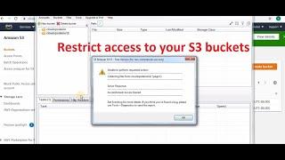 Restrict access to your S3 buckets