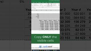 Copy ONLY the visible cells in Excel