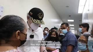 Visita sorpresa del presidente Lasso Guillermo al Hospital Monte Sinaí.